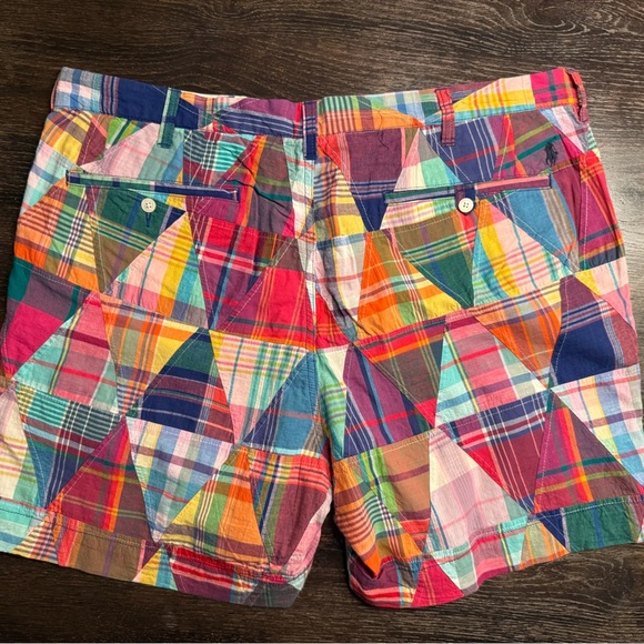 Polo Ralph Lauren Patchwork Madras Shorts - Picture 2 of 2